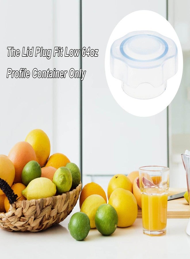 TQEONKL Blender Jar Lid Plug Replacement Parts, 2Pcs Lid Plug Replacement Parts for Vita-mix 64oz, Capping Plug Low Profile Container Plug Fit Drink Machine Pro750 Pro300 Low Profile 64-oz Container - Image 4